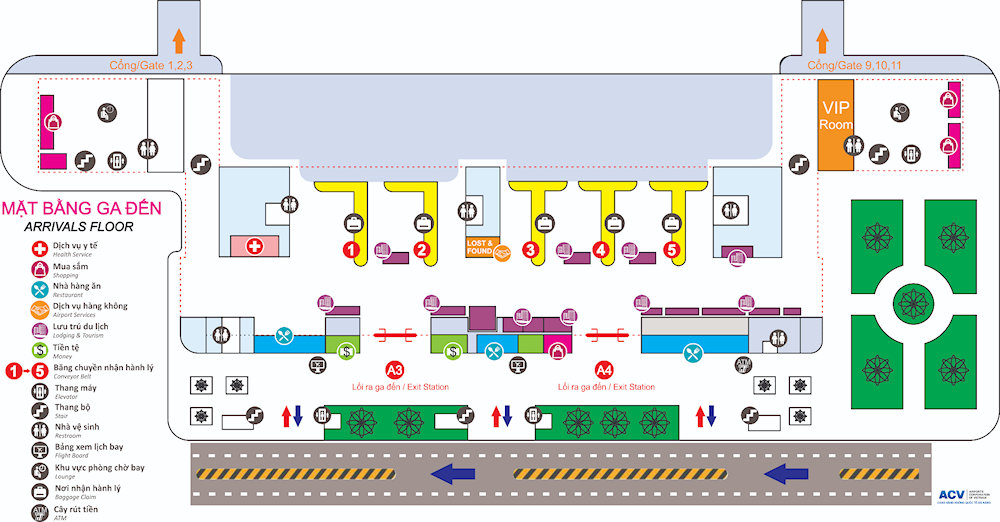 Da Nang International Airport map